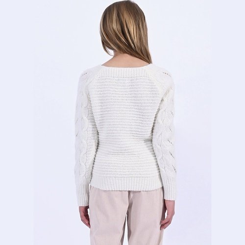 Cable Square Neck Sweater - Tween