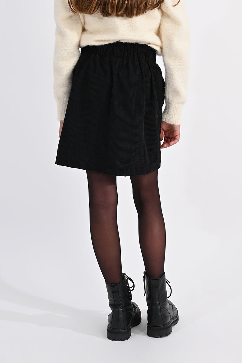 Corduroy Skirt Black  - Tween