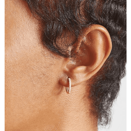 Earrings - Pave Huggies