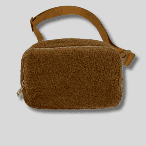Varsity Crossbody SHERPA Belt Bag Cinnamon