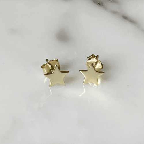 Star 14K Gold Plated Earrings