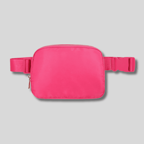 Varsity Crossbody Belt Bag - Hot Pink
