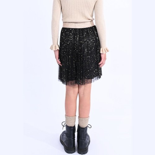Black Gold Glitter Skirt   - Tween