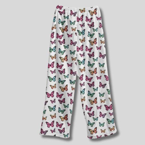 Fuzzy Pants - Rainbow Butterfly