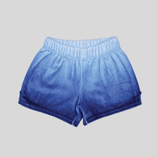 Fuzzy Shorts - Blue Ombre