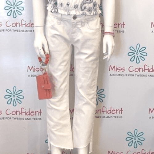 Straight Crop White Jeans - Tween