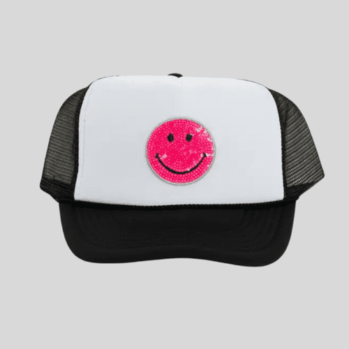 Trucker Hat - Smiley Face Patch (2 colors avail)