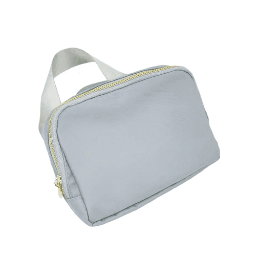 Varsity Crossbody Belt Bag - Gray in-stock!