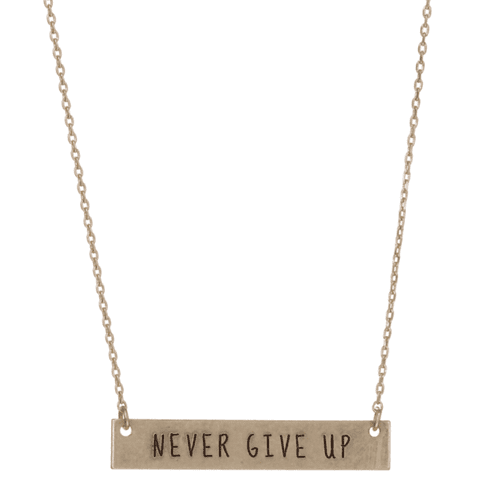 NEVER GIVE UP Necklace